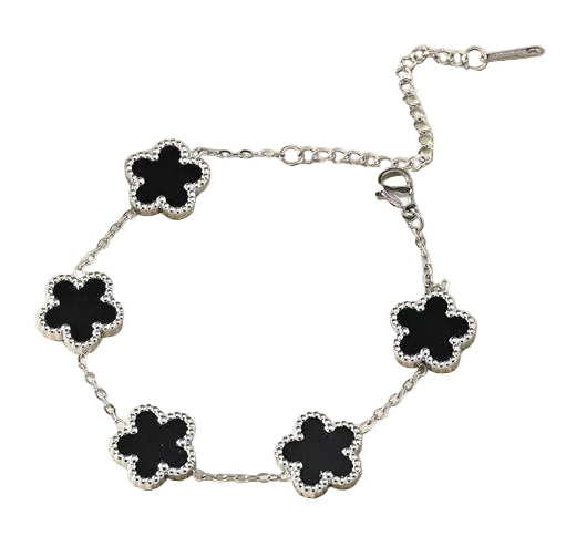 Silver | Pavé Clover Bracelet