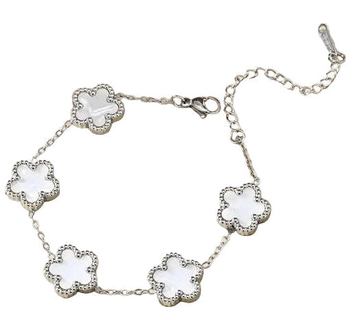 Silver | Pavé Clover Bracelet