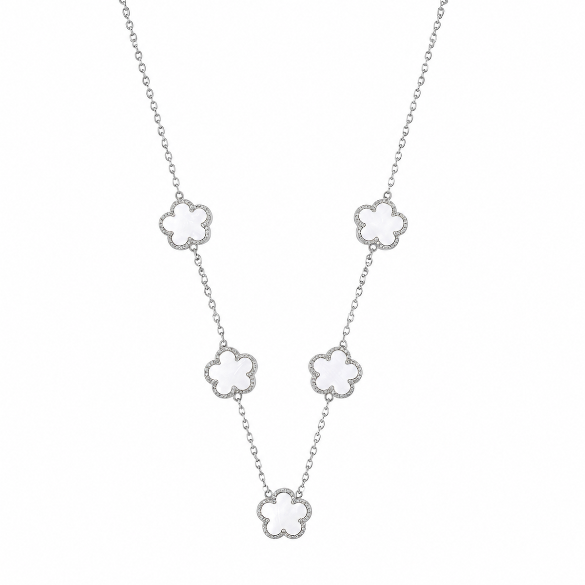 Silver | Five Clover Necklace