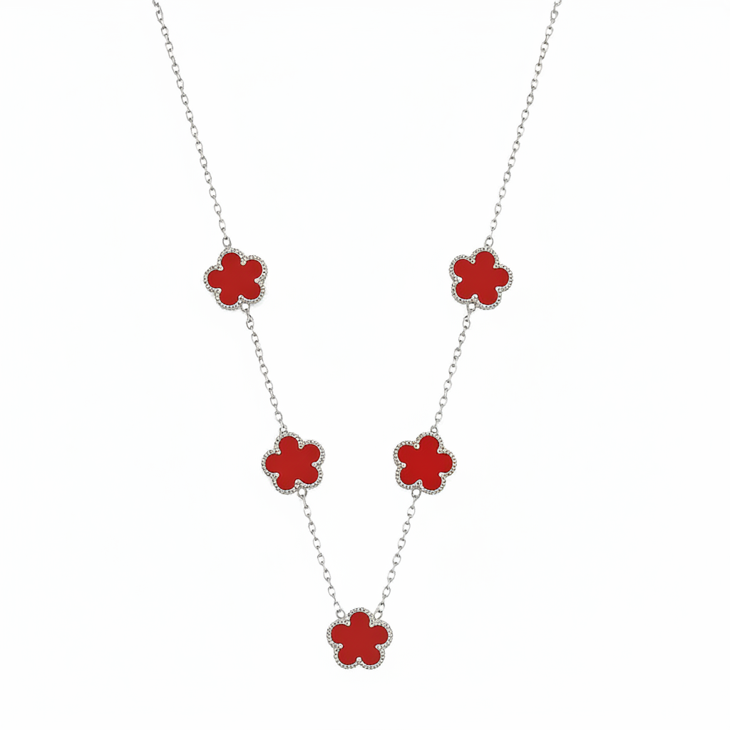 Silver | Five Clover Necklace